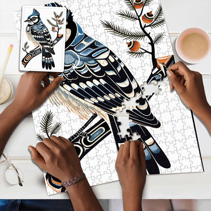 The Blue Feather Morning – Wooden Jigsaw Puzzle (300 / 500 / 1000 Pieces)