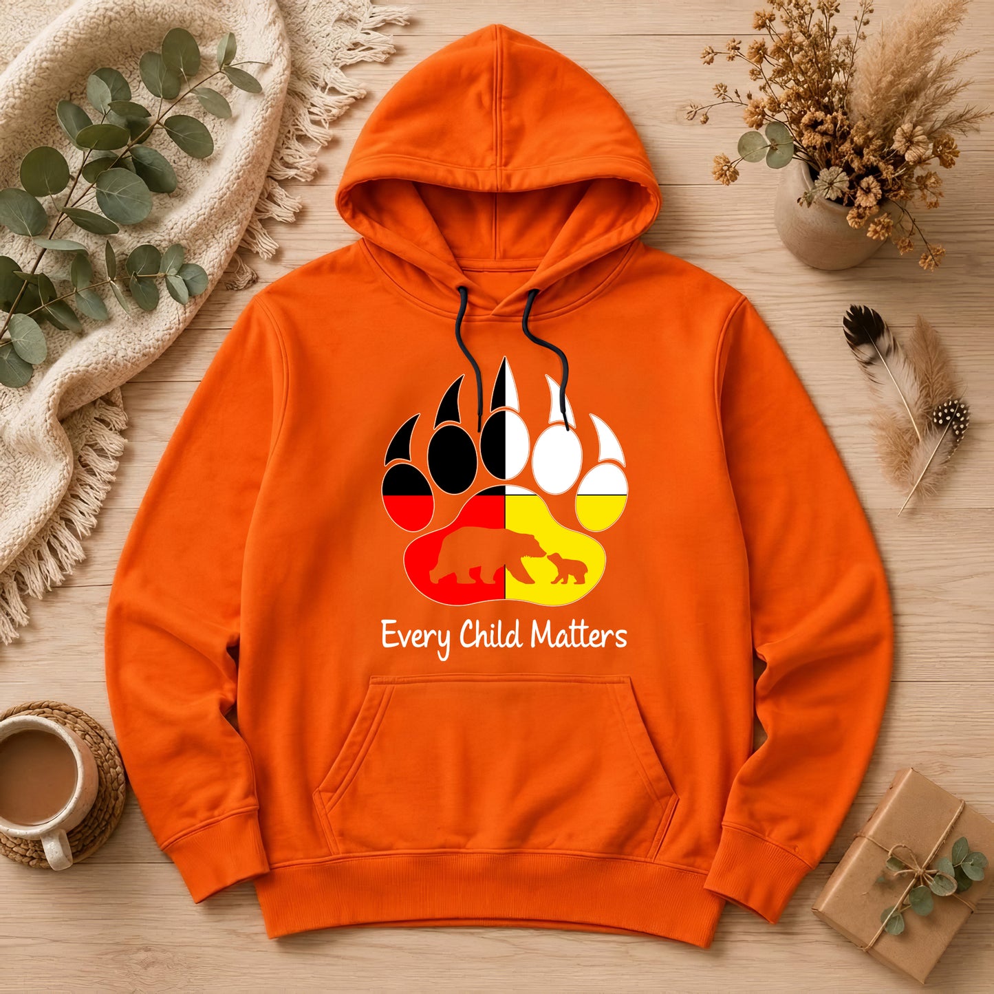 Bear Paw Spirit – Strength & Protection Orange Shirt
