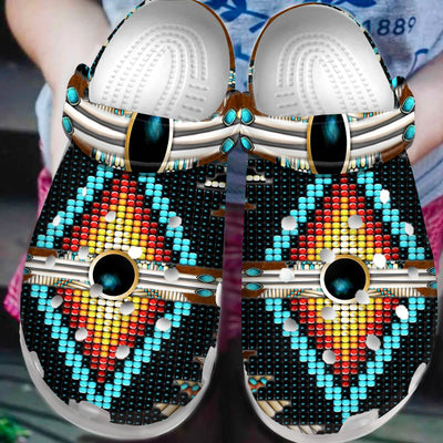 Native Pattern Clog Shoes For Adult and Kid 89168 New