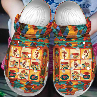 Native Pattern Clog Shoes For Adult and Kid 89153 New