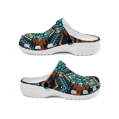 Native Pattern Clog Shoes For Adult and Kid 89237 New