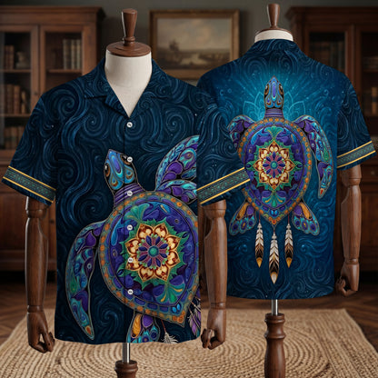 Native Turtle Haida Pattern Hawaiian Shirt for Adults & Kids