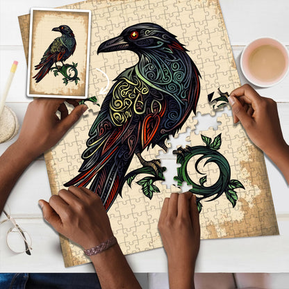 Raven 3 – Wooden Jigsaw Puzzle (300 / 500 / 1000 Pieces)