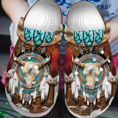 Native Pattern Clog Shoes For Adult and Kid 89149 New