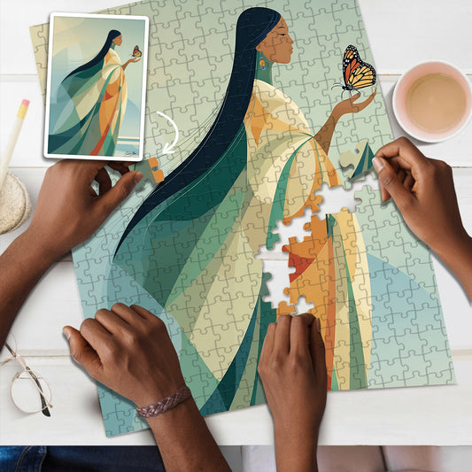 Whisper to the Butterfly – Wooden Jigsaw Puzzle (300 / 500 / 1000 Pieces)