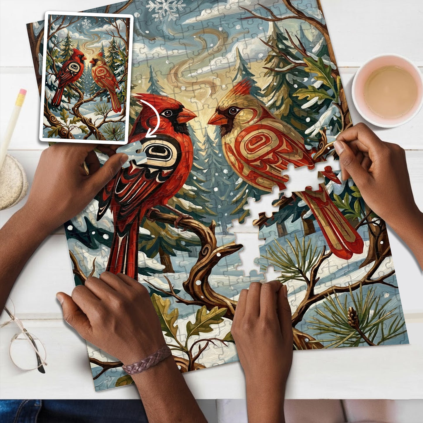 Cardinals – Wooden Jigsaw Puzzle - CT52789 (300 / 500 / 1000 Pieces)