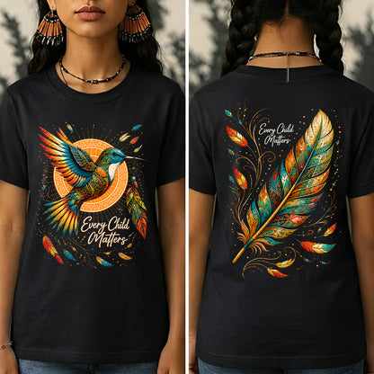 Hummingbird Remembrance Orange Shirt - Two Sides