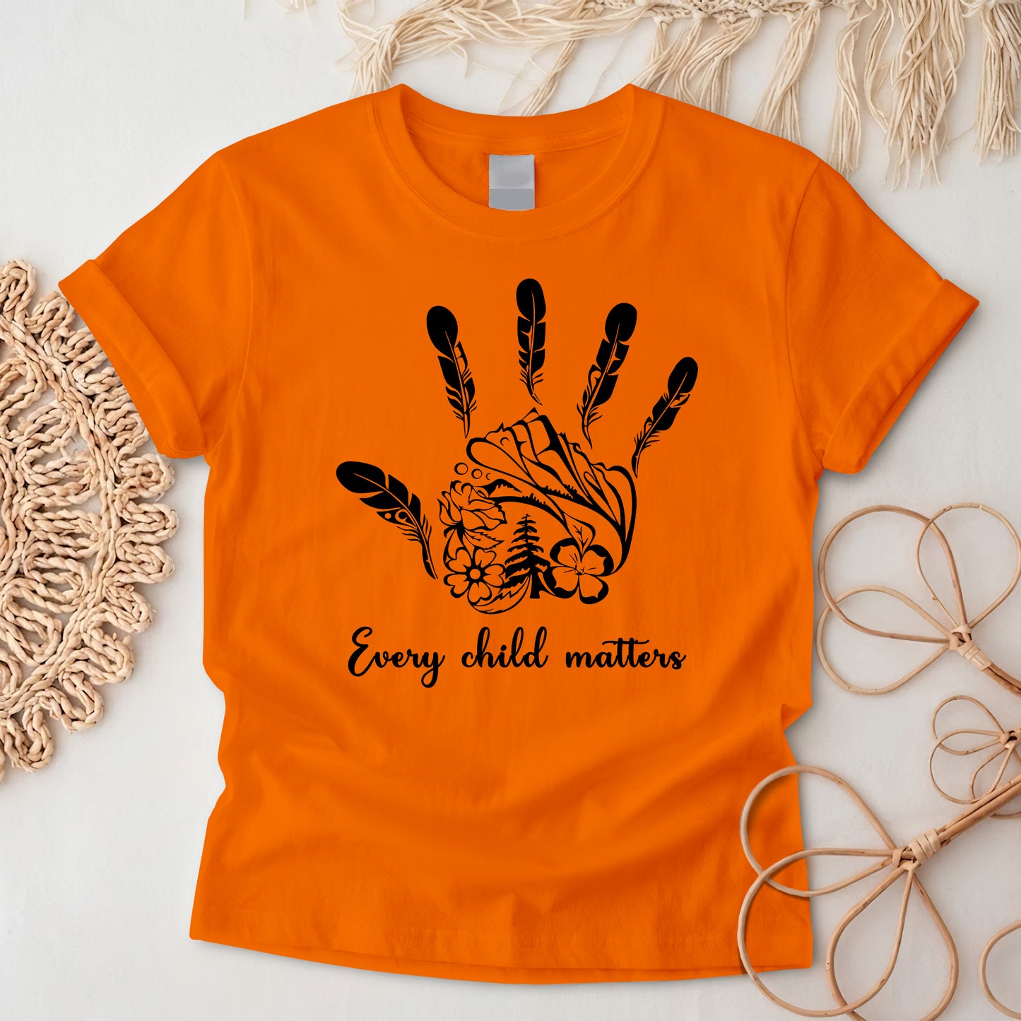 Handprints We Remember Orange Shirt