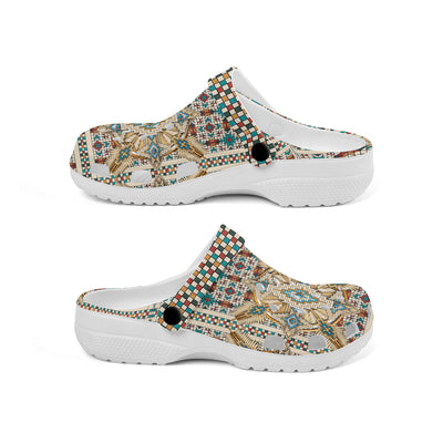 Native Pattern Clog Shoes For Adult and Kid 89150 New