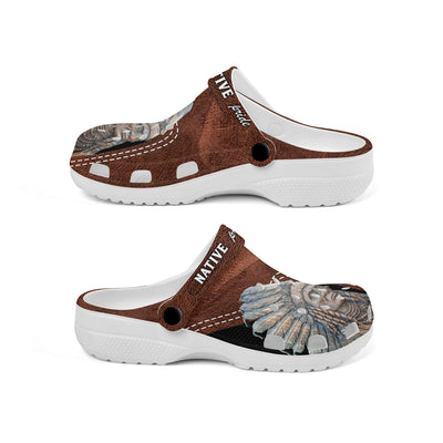 Native Pattern Clog Shoes For Adult and Kid 89181 New