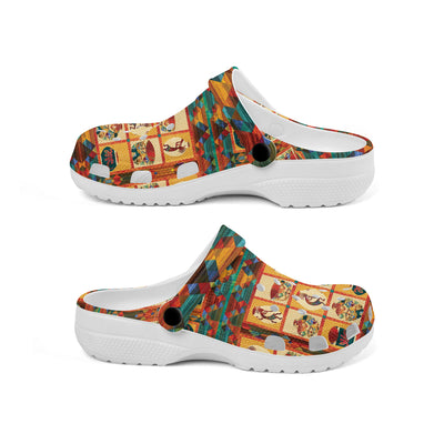 Native Pattern Clog Shoes For Adult and Kid 89153 New