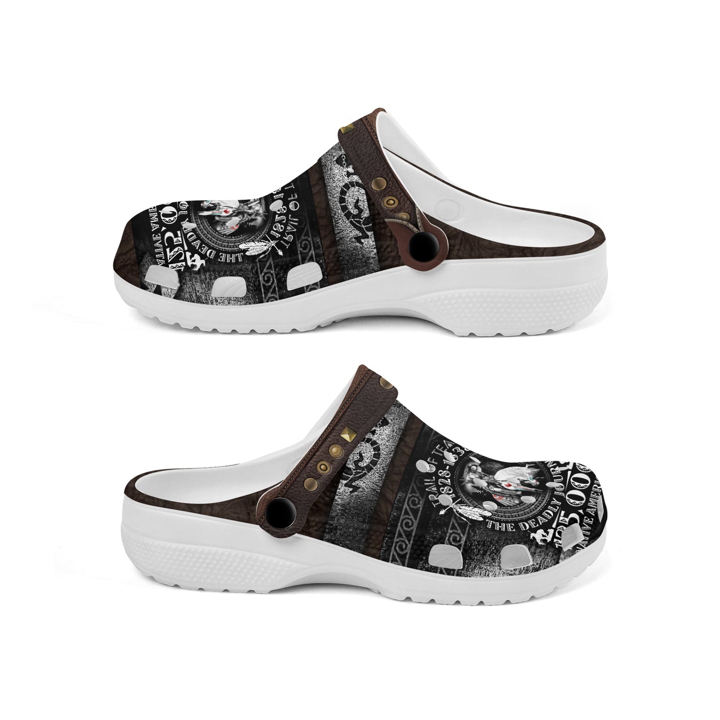Native Pattern Clog Shoes For Adult and Kid 89112 New