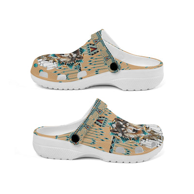 Native Pattern Clog Shoes For Adult and Kid 89161 New