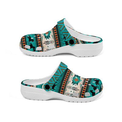 Native Pattern Clog Shoes For Adult and Kid 89143 New