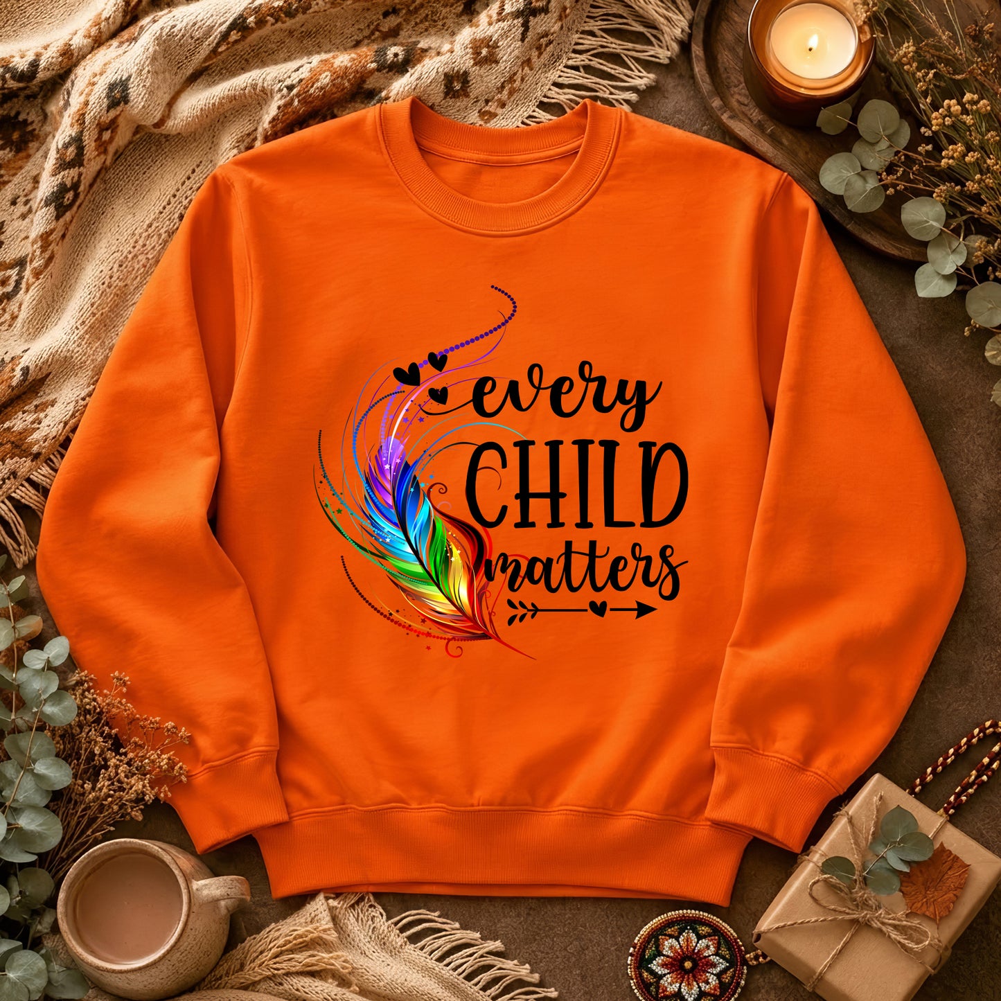Carried in the Wind Orange Shirt