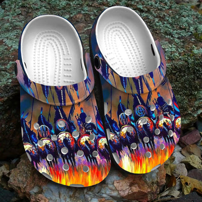 Native Pattern Clog Shoes For Adult and Kid 89104 New