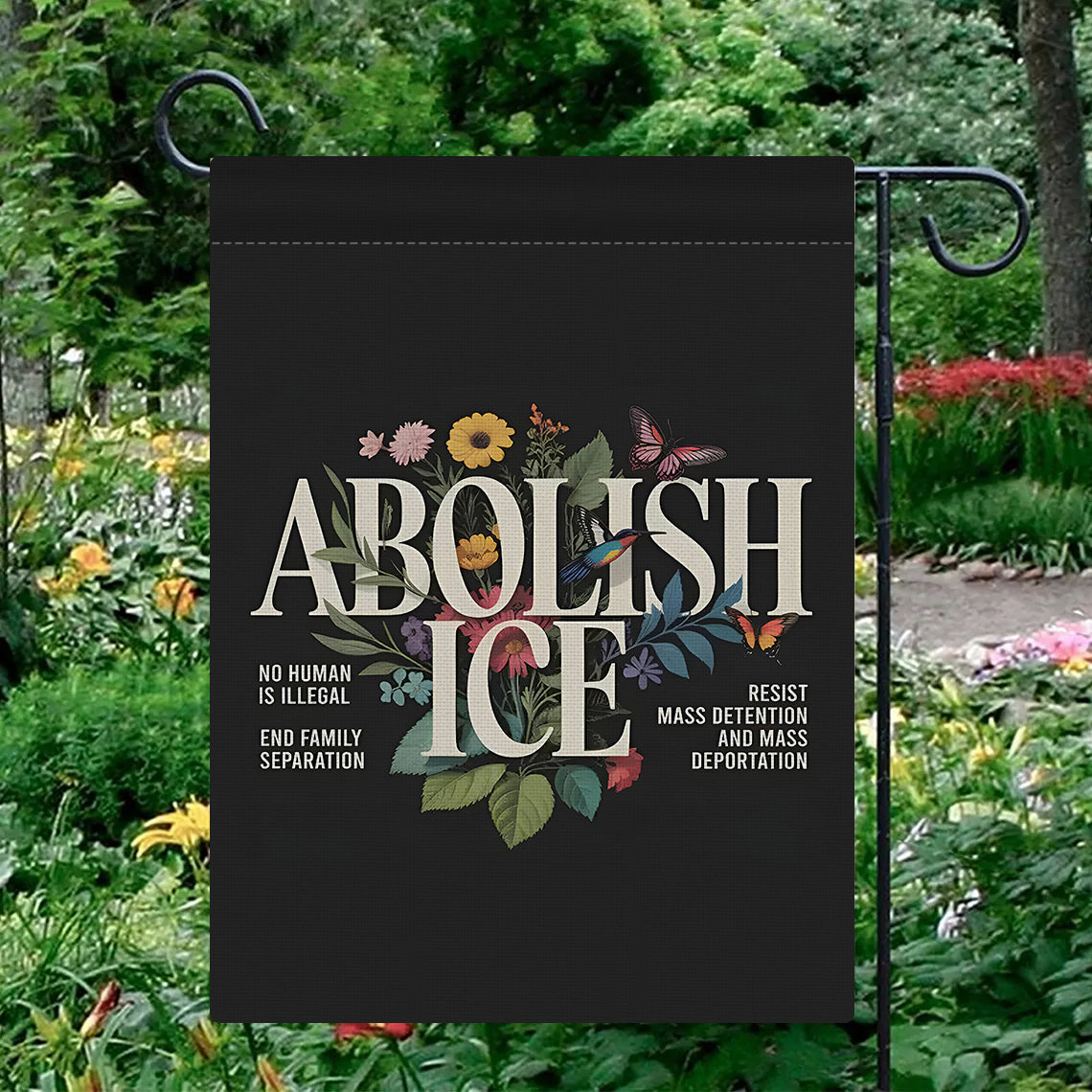 ABOLISH ICE Garden Flag
