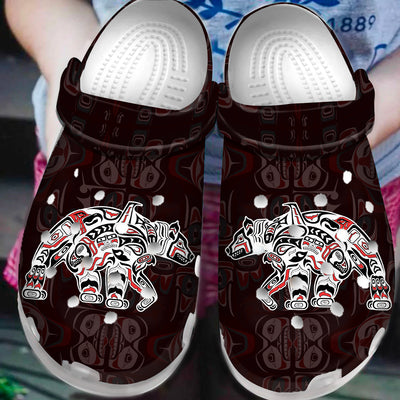 Native Pattern Clog Shoes For Adult and Kid 89231 New