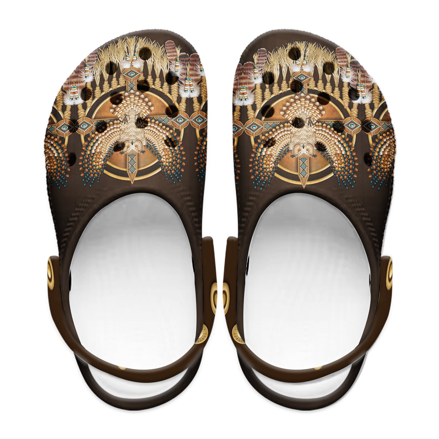 Native Pattern Clog Shoes For Adult and Kid 89139 New