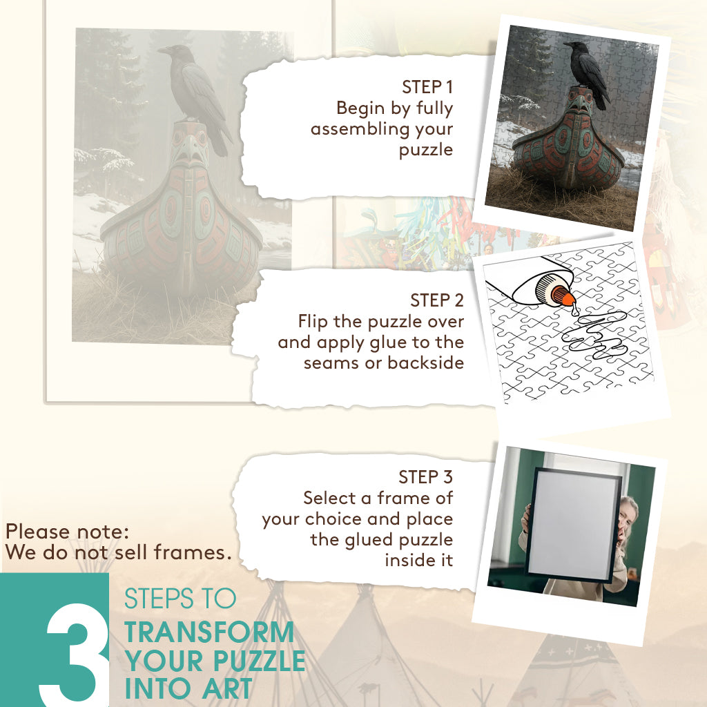 Raven 2 – Wooden Jigsaw Puzzle (300 / 500 / 1000 Pieces)