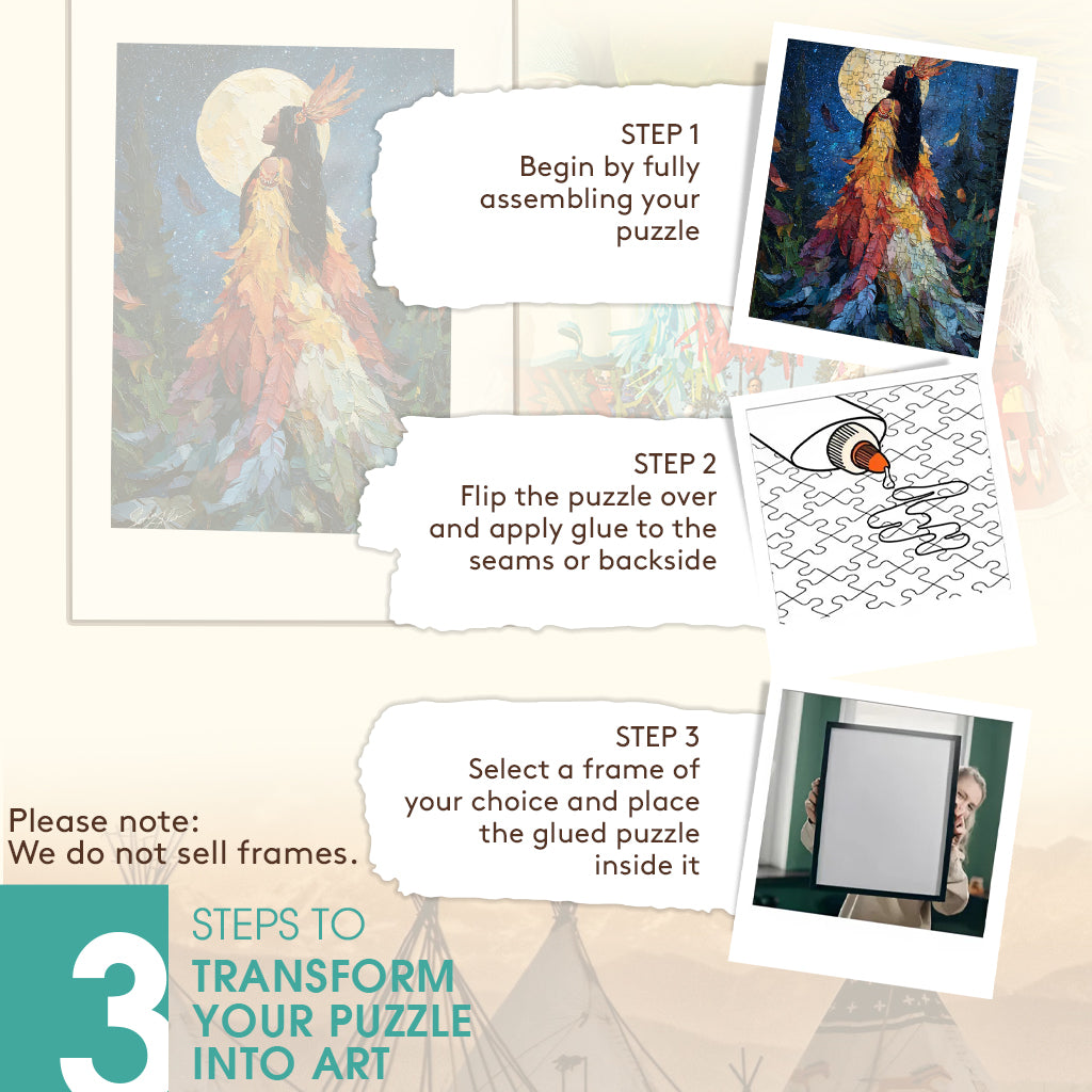 The Girl of the Sacred Forest – Wooden Jigsaw Puzzle (300 / 500 / 1000 Pieces)