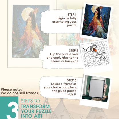 The Girl of the Sacred Forest – Wooden Jigsaw Puzzle (300 / 500 / 1000 Pieces)