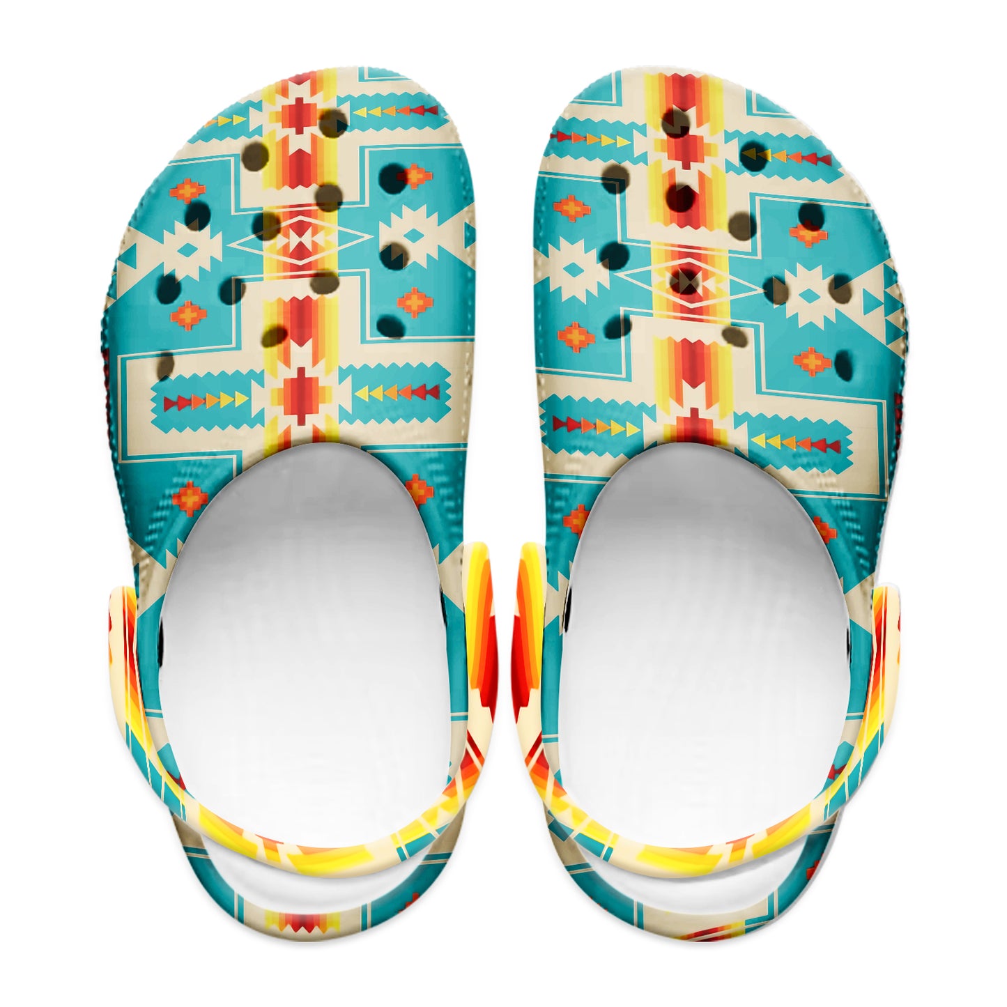 Native Pattern Clog Shoes For Adult and Kid 89172 New