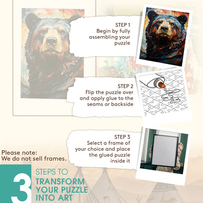 Bear – Wooden Jigsaw Puzzle (300 / 500 / 1000 Pieces)