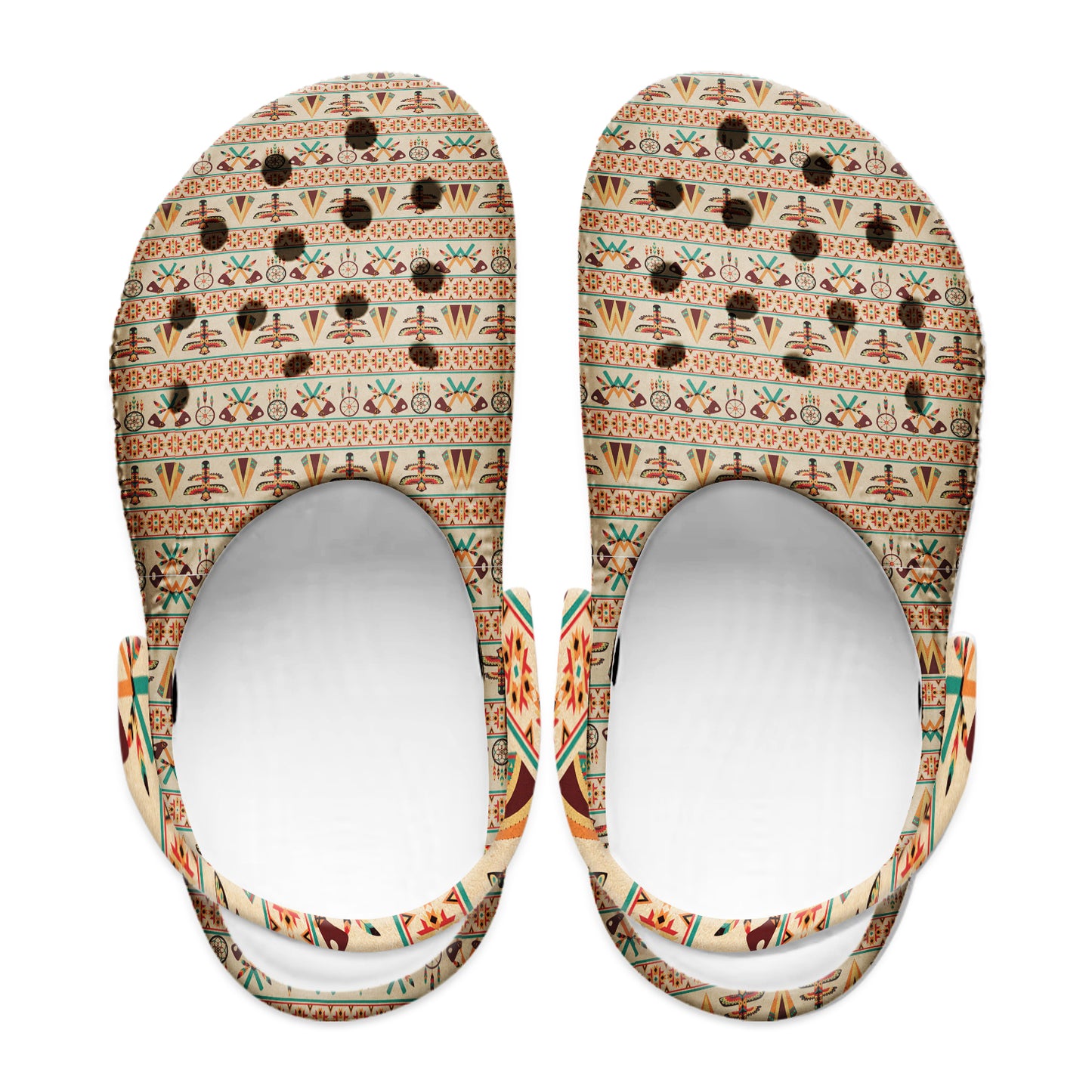 Native Pattern Clog Shoes For Adult and Kid 89134 New