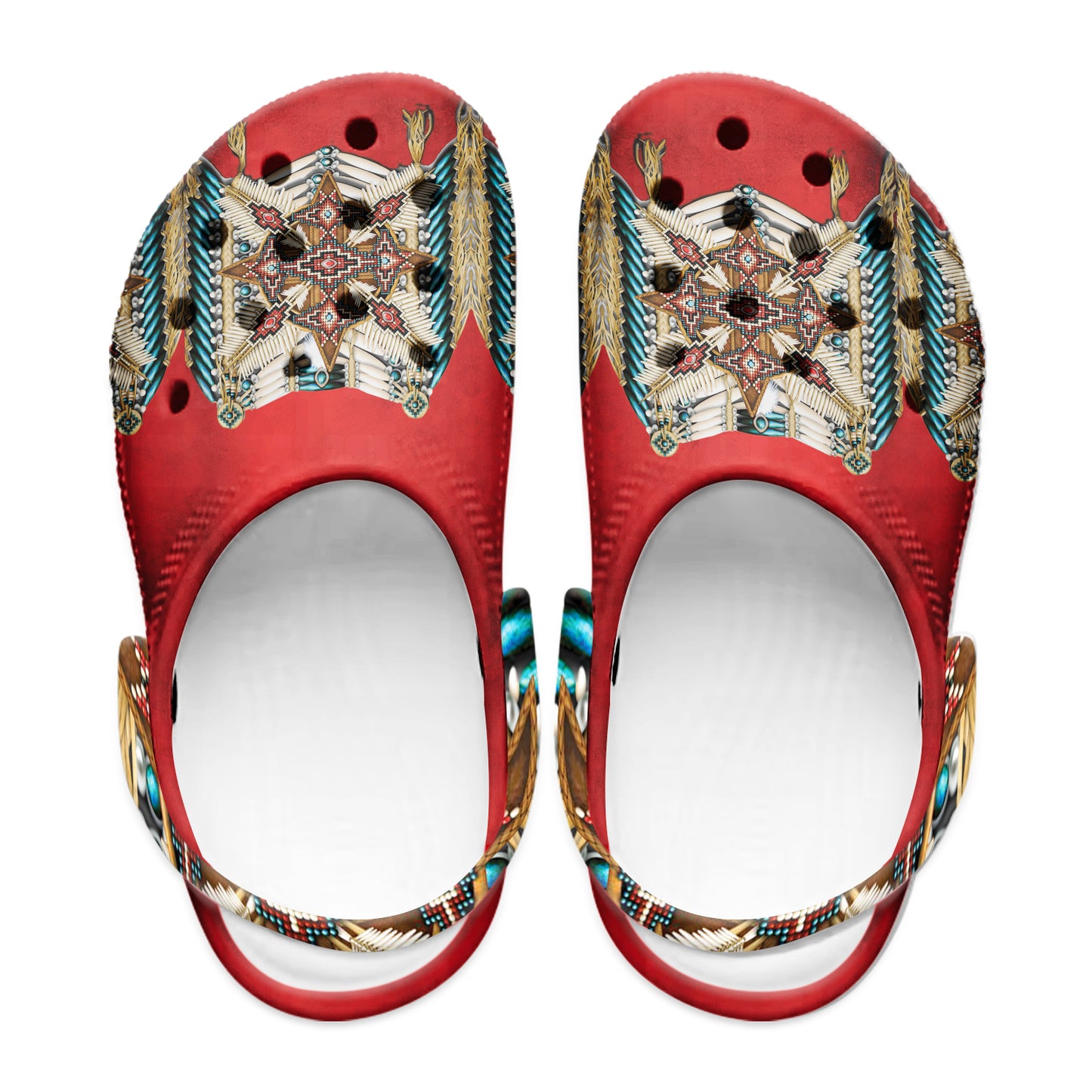 Native Pattern Clog Shoes For Adult and Kid 89160 New