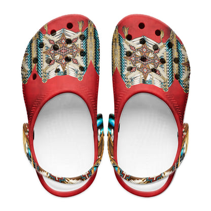 Native Pattern Clog Shoes For Adult and Kid 89160 New