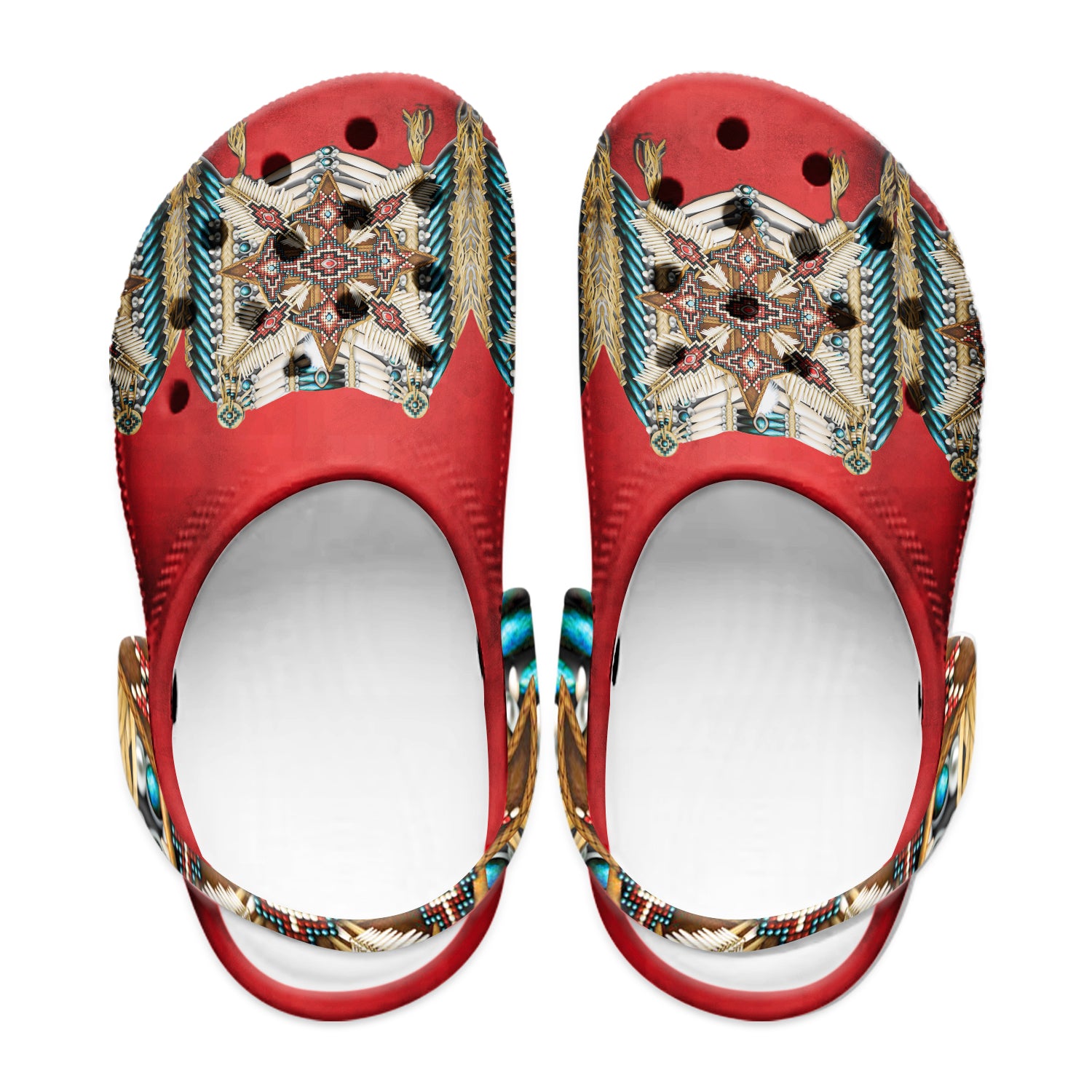 Native Pattern Clog Shoes For Adult and Kid 89160 New