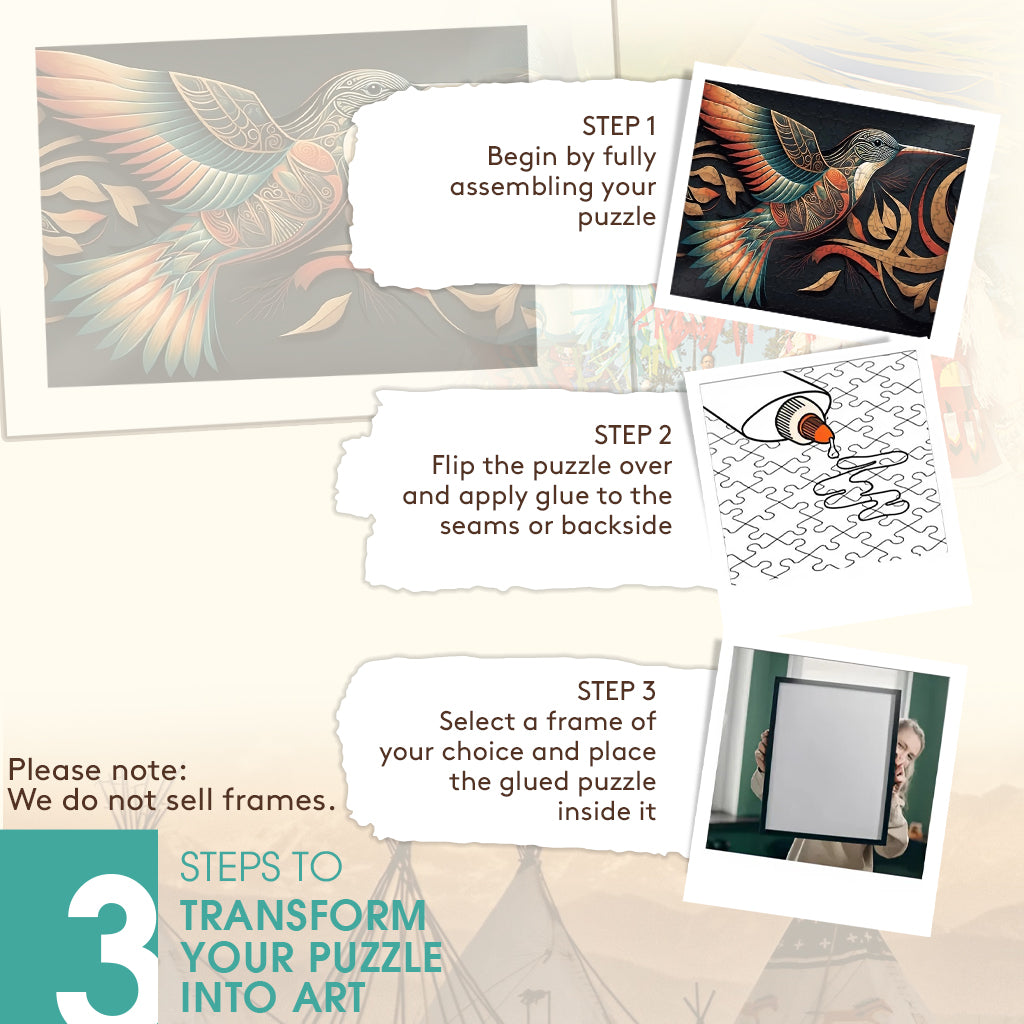 Hummingbird – Wooden Jigsaw Puzzle (300 / 500 / 1000 Pieces)