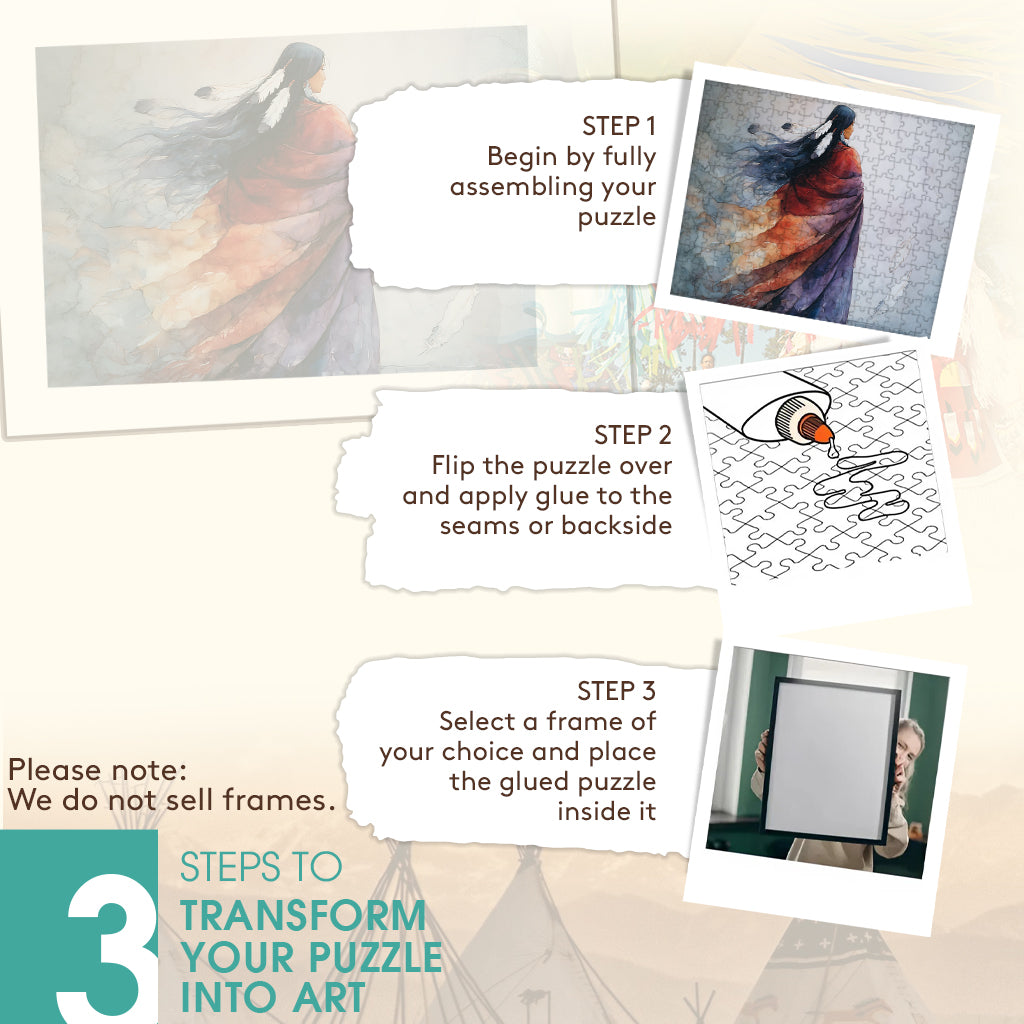 She Is Made of River and Stone – Wooden Jigsaw Puzzle (300 / 500 / 1000 Pieces)