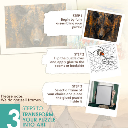 The Spirit Beneath the Pines – Wooden Jigsaw Puzzle (300 / 500 / 1000 Pieces)