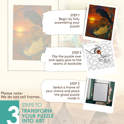 For Those Who Walk with the Raven  – Wooden Jigsaw Puzzle (300 / 500 / 1000 Pieces)