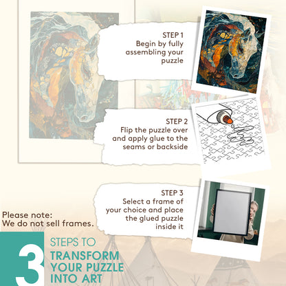 The Horse Who Carried the Storm – Wooden Jigsaw Puzzle (300 / 500 / 1000 Pieces)