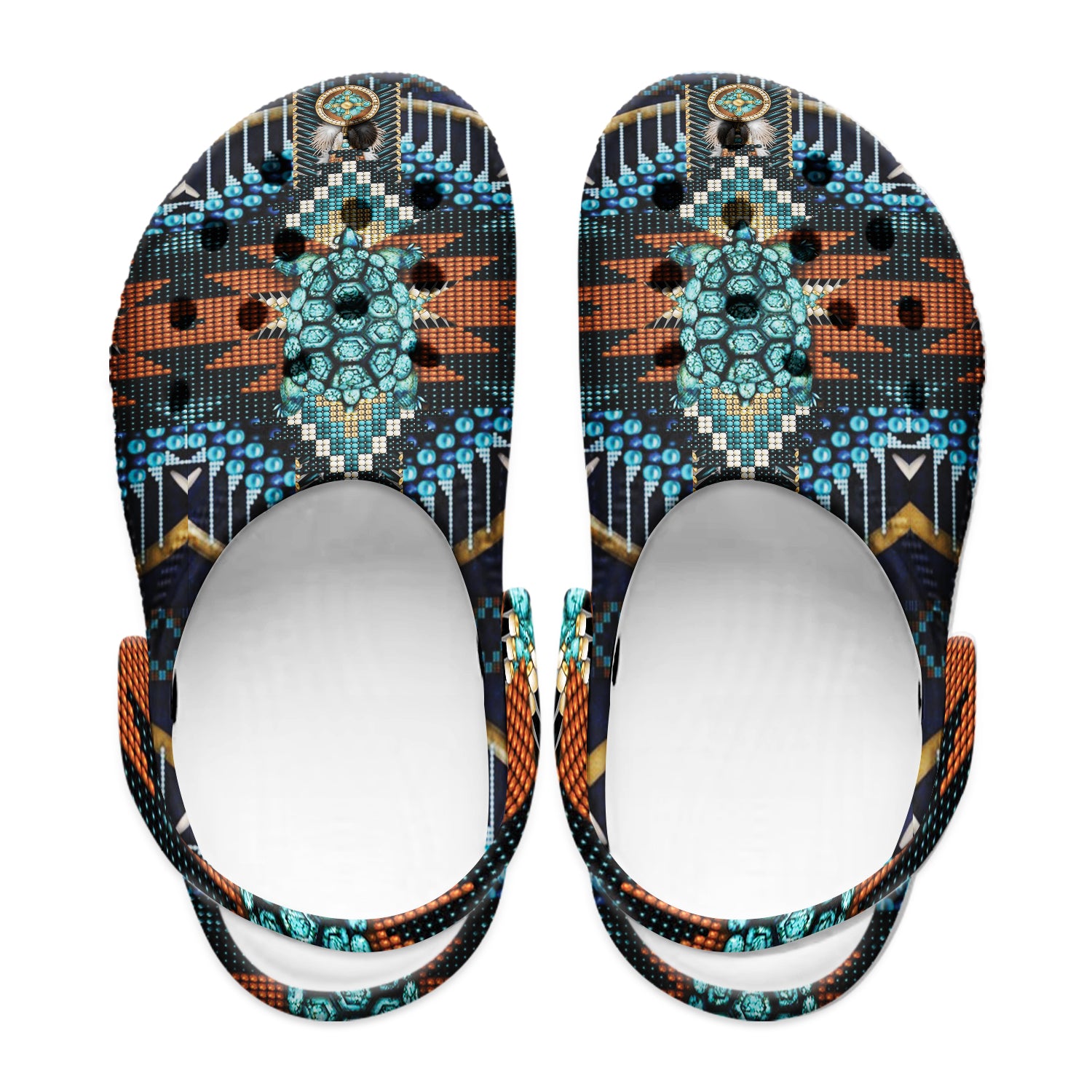 Native Pattern Clog Shoes For Adult and Kid 89237 New