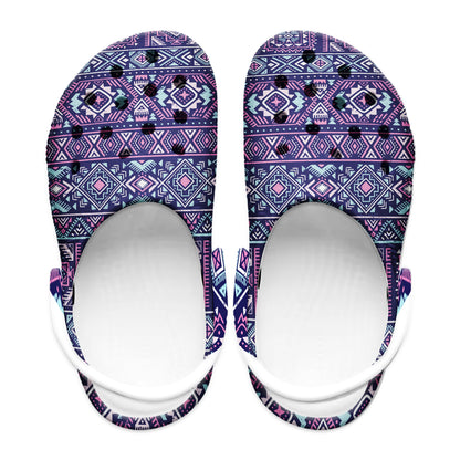 Native Pattern Clog Shoes For Adult and Kid 89135 New