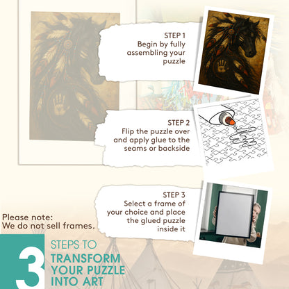 The Gallop in the Wind – Wooden Jigsaw Puzzle (300 / 500 / 1000 Pieces)