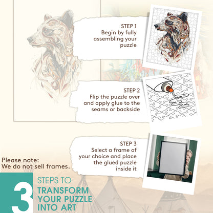 Bear – Wooden Jigsaw Puzzle (300 / 500 / 1000 Pieces)