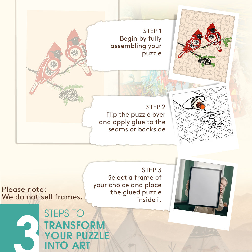 Cardinals – Wooden Jigsaw Puzzle (300 / 500 / 1000 Pieces)