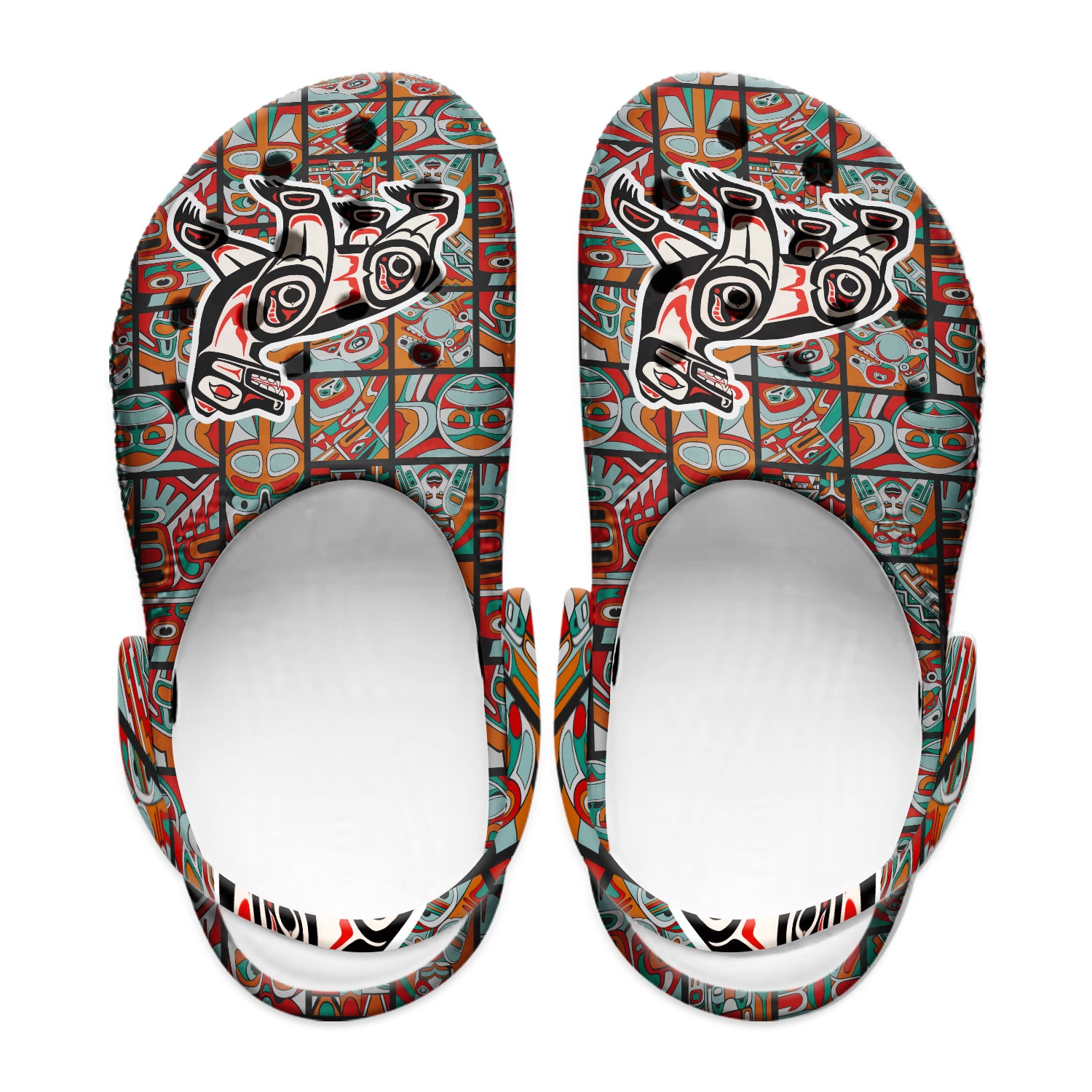Native Pattern Clog Shoes For Adult and Kid 89122 New