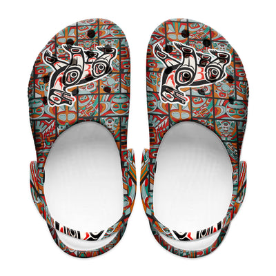 Native Pattern Clog Shoes For Adult and Kid 89122 New