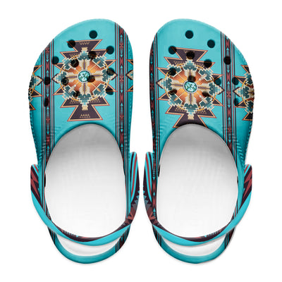 Native Pattern Clog Shoes For Adult and Kid 89142 New