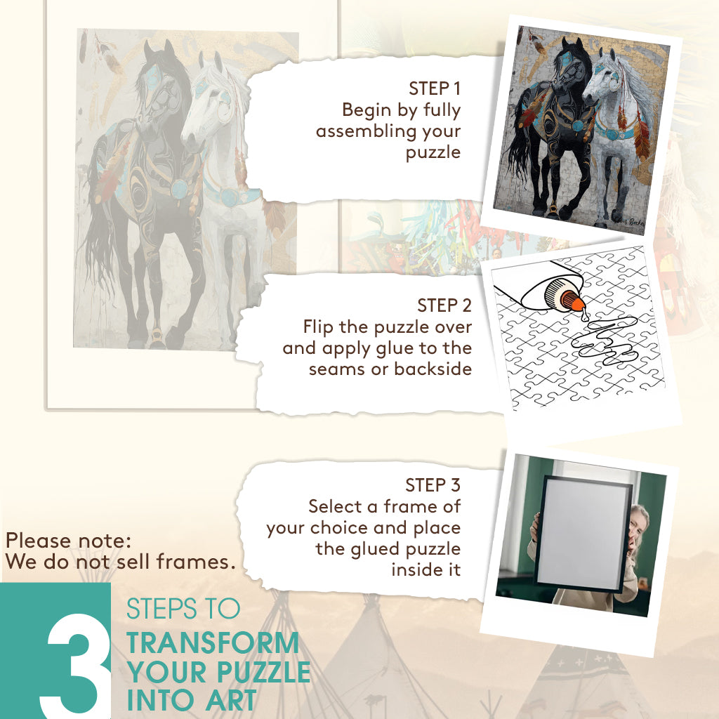 The Twin Guardians of the Sacred Path – Wooden Jigsaw Puzzle (300 / 500 / 1000 Pieces)