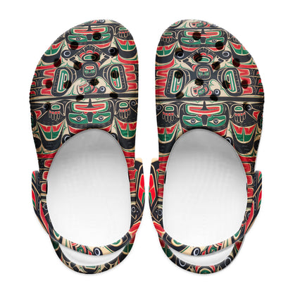 Native Pattern Clog Shoes For Adult and Kid 89109 New