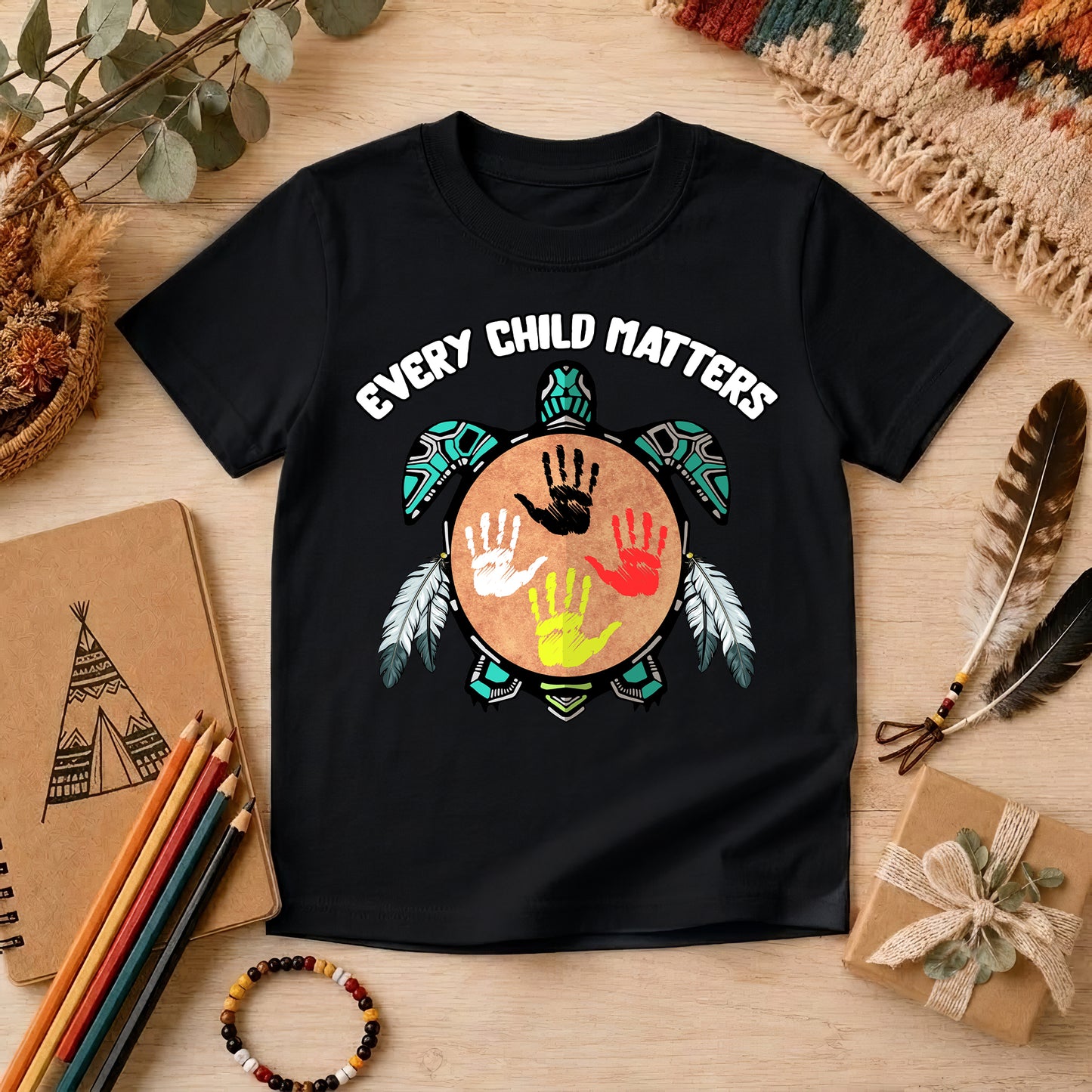 Turtle Spirit – Mother Earth & Resilience Orange Shirt