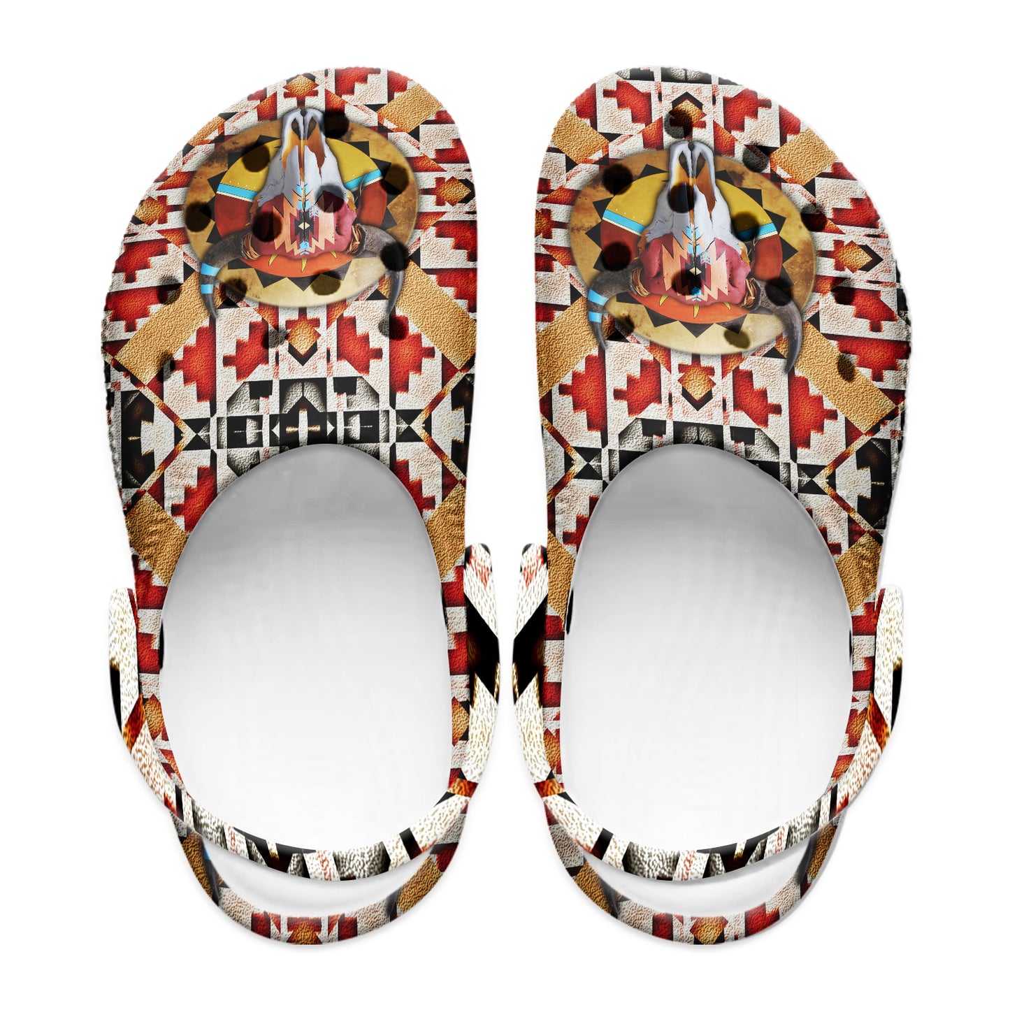 Native Pattern Clog Shoes For Adult and Kid 89175 New
