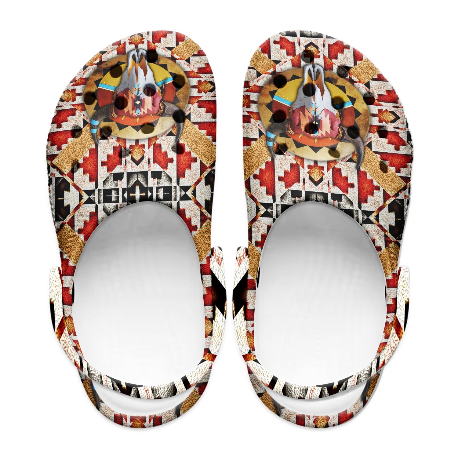 Native Pattern Clog Shoes For Adult and Kid 89175 New